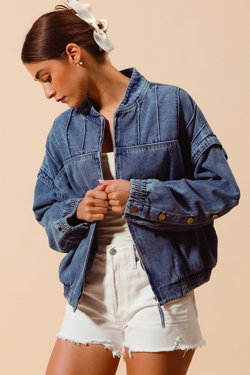 Hallee Denim Jacket in Medium Wash