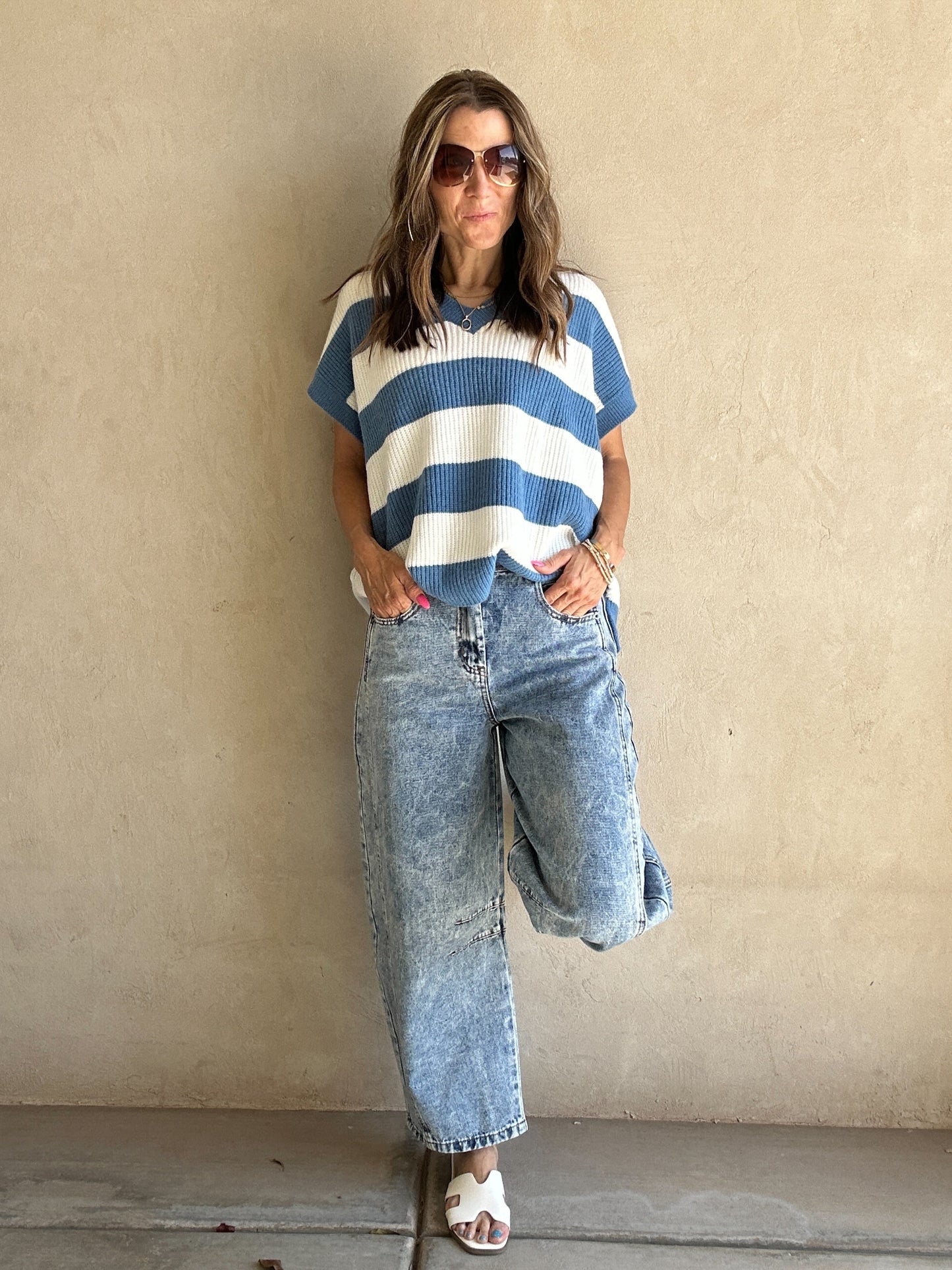 Annika Barrel Jeans in Medium Acid Wash