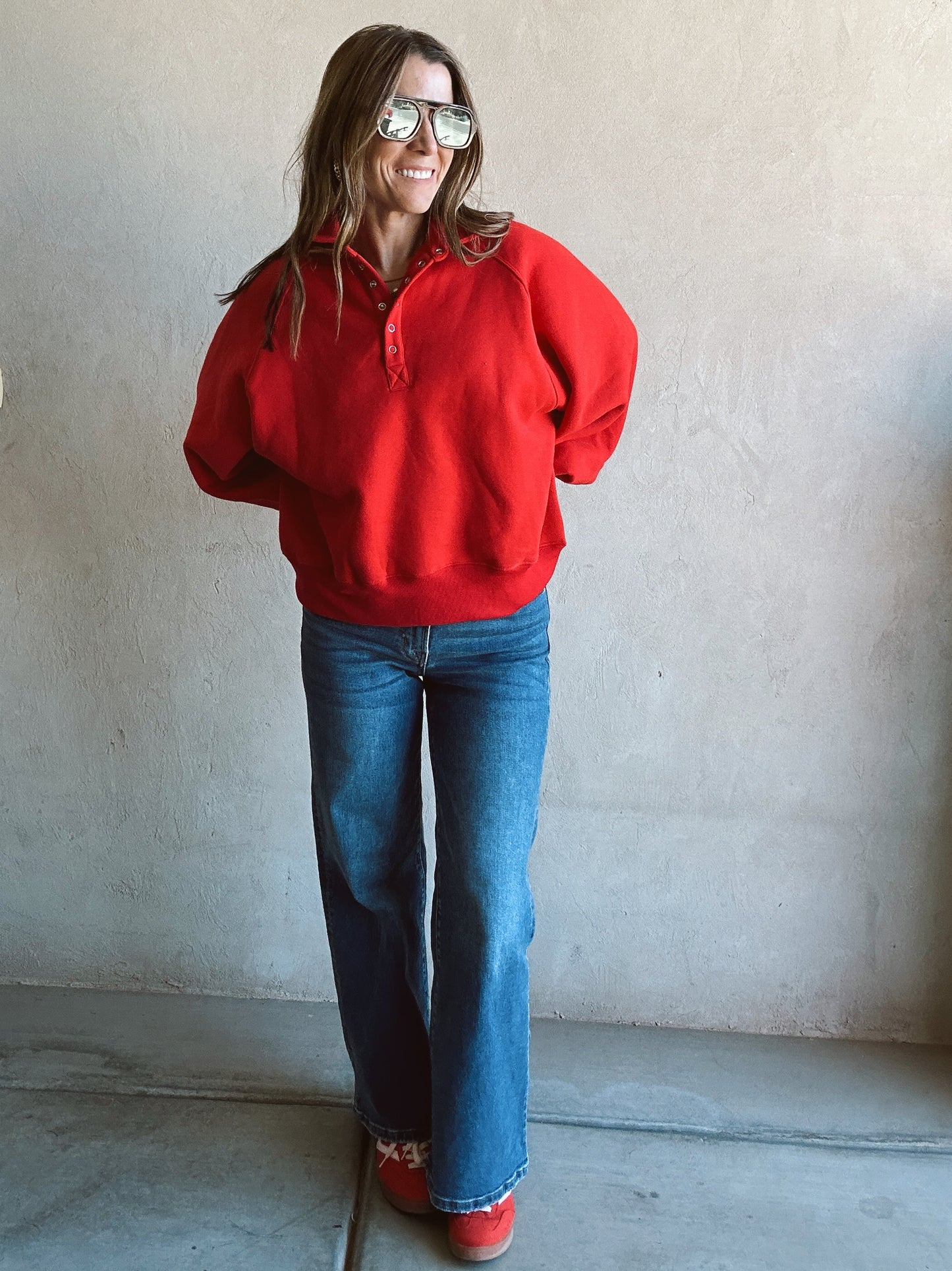 Kaylani Sweatshirt in Red