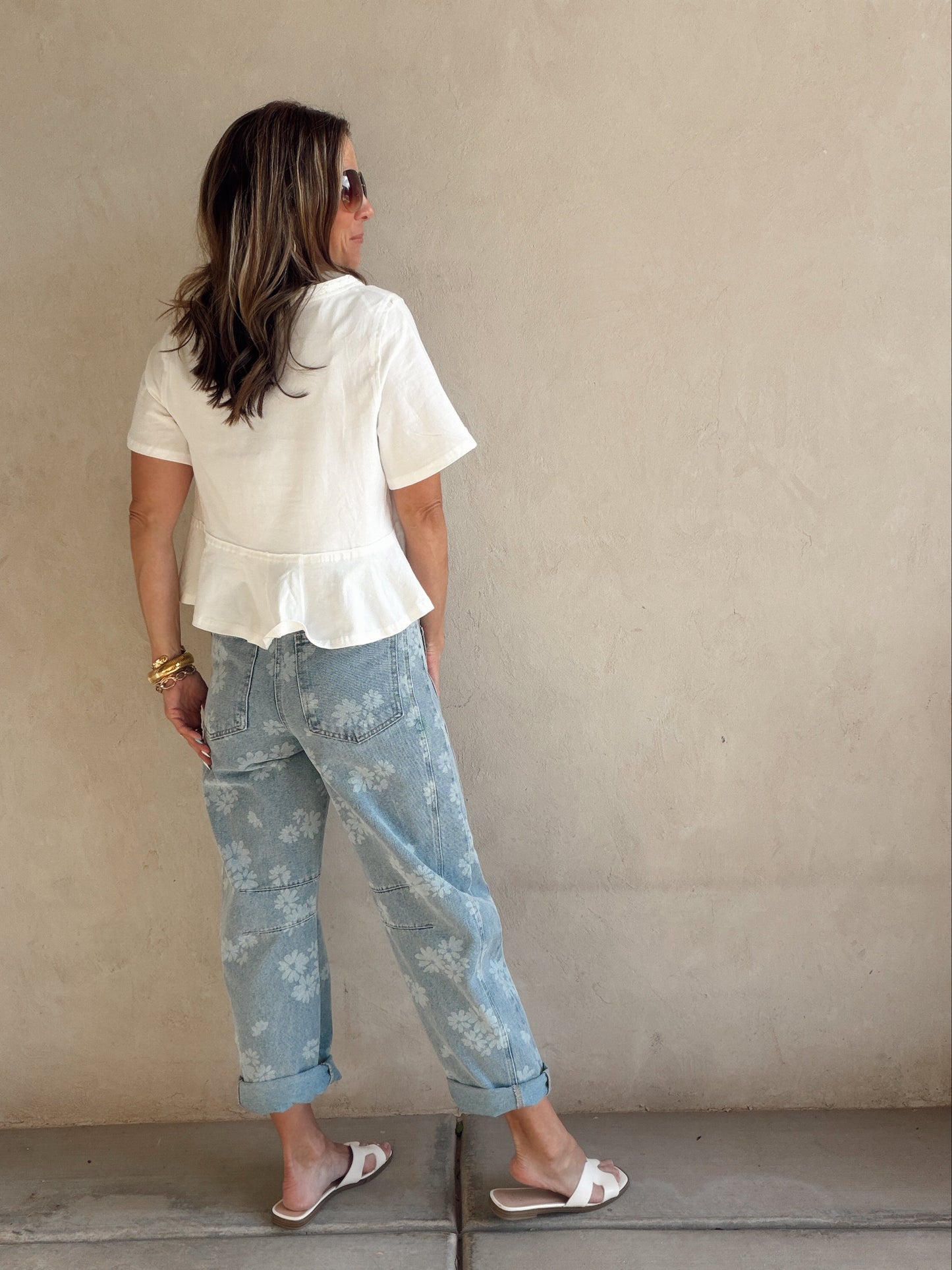 Wendy Tiered Top in White