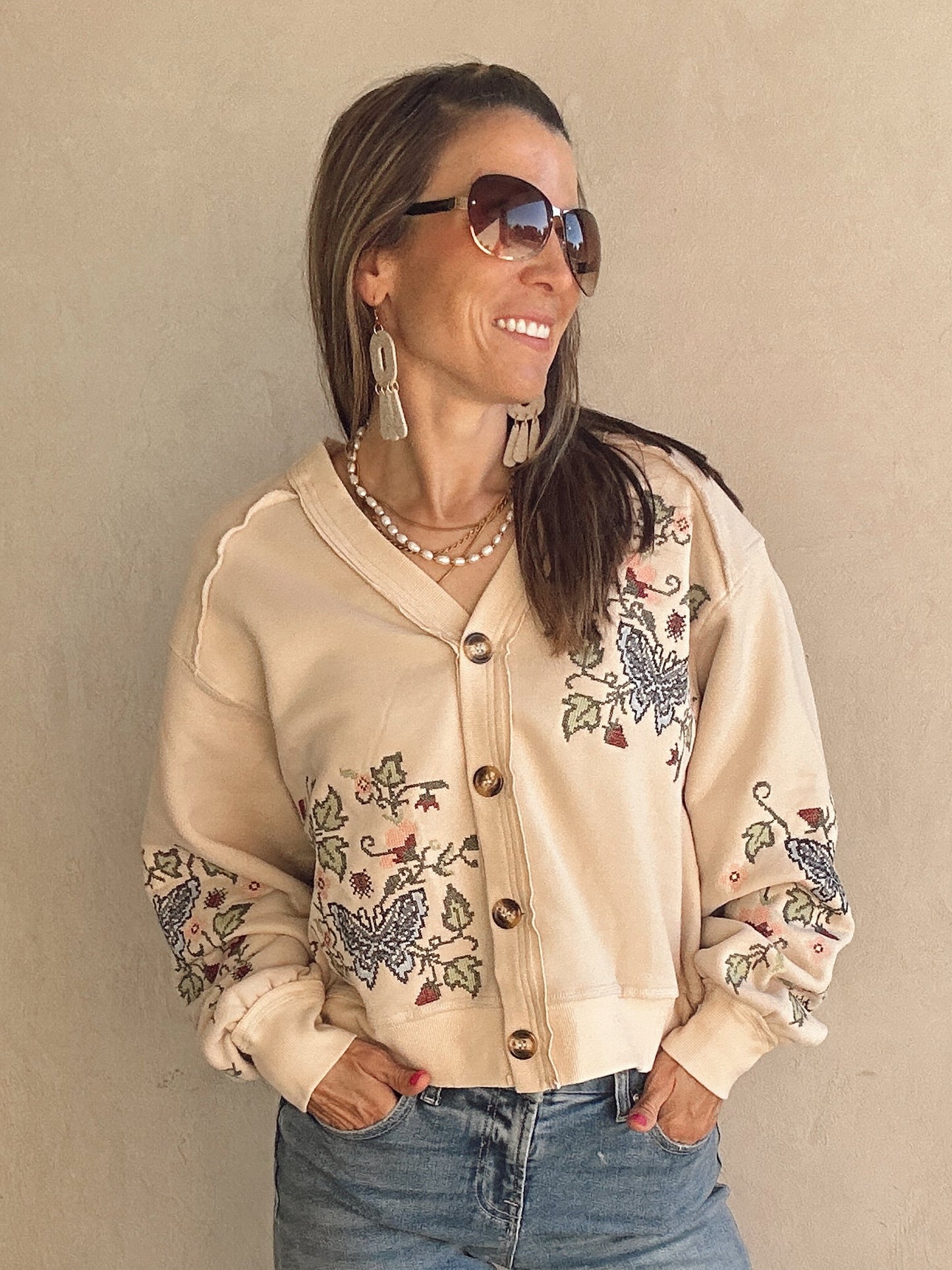 Eileen Cardigan in Cream