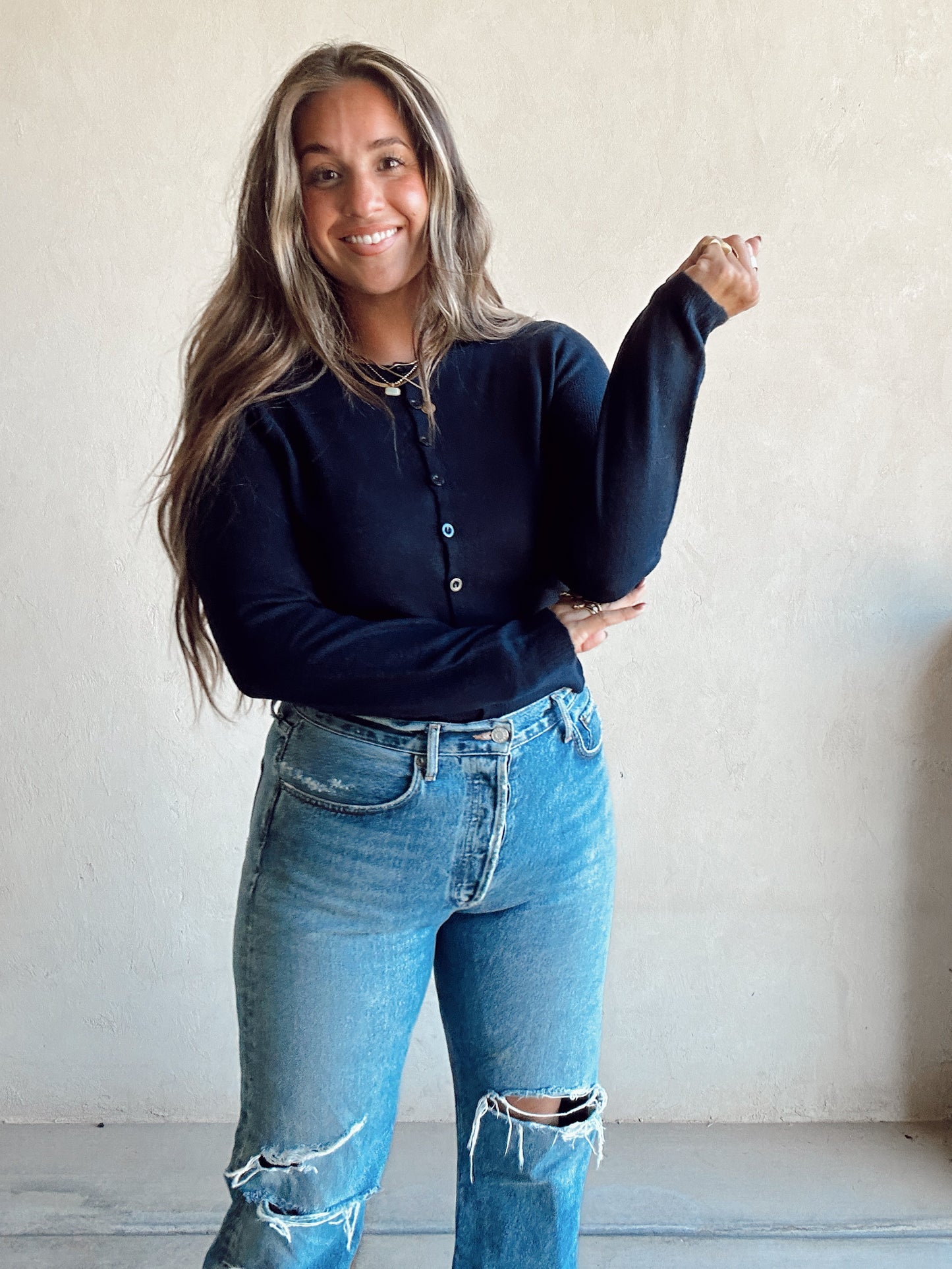 Caroline Cardigan in Navy
