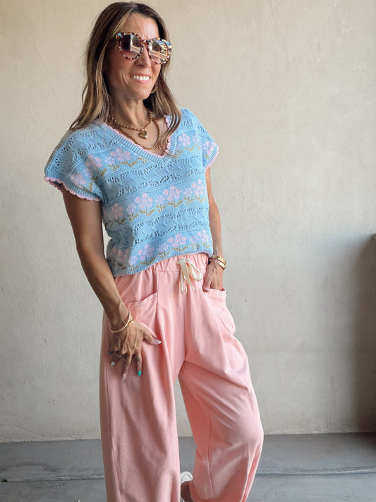 Kendall Floral Top in Pink Floral