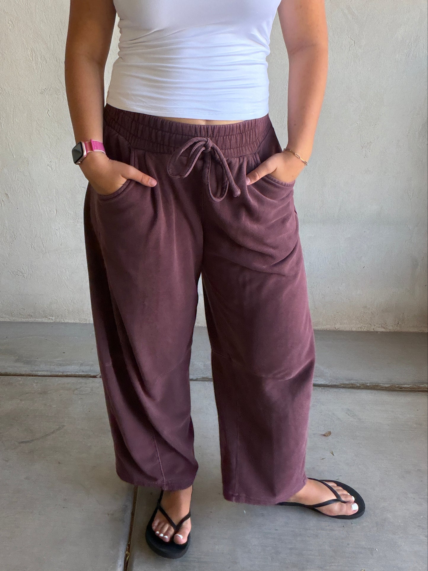 Barrel Sweatpants in Eggplant