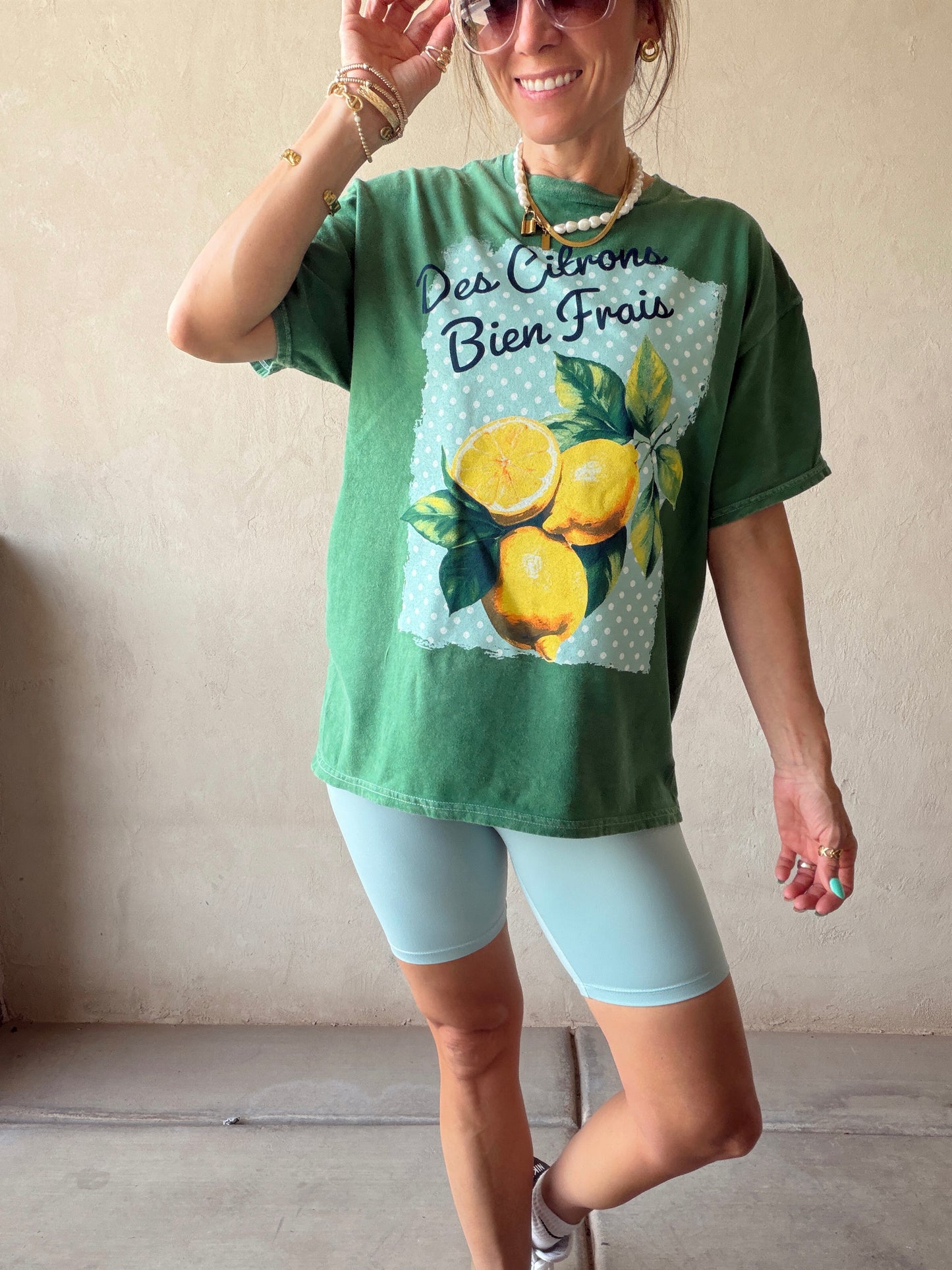 Lemon Tee in Mineral Washed Green