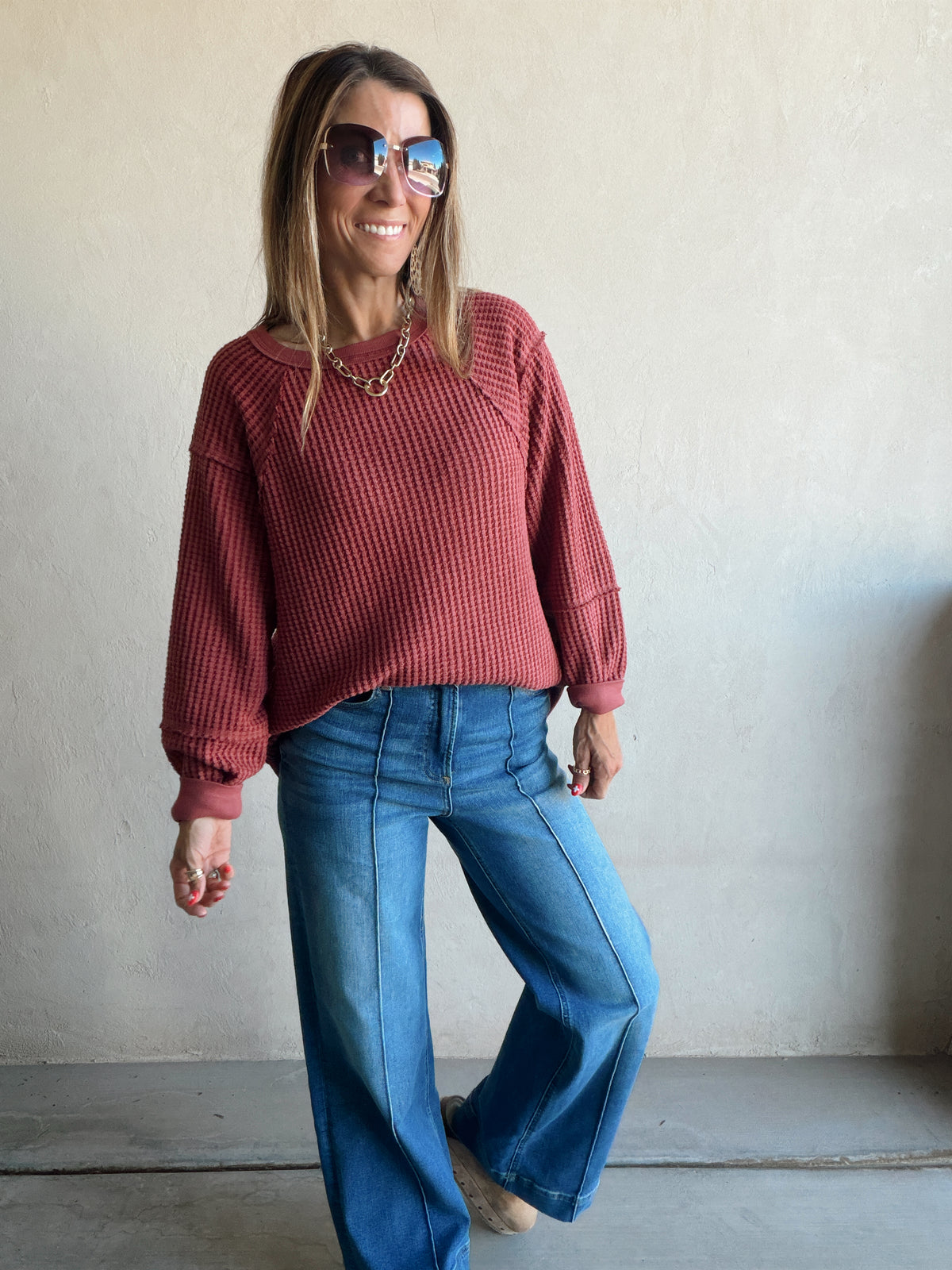 Adalyn Pullover in Burgundy