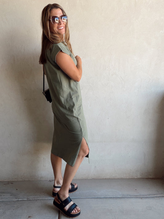 Mindi Dress in Olive