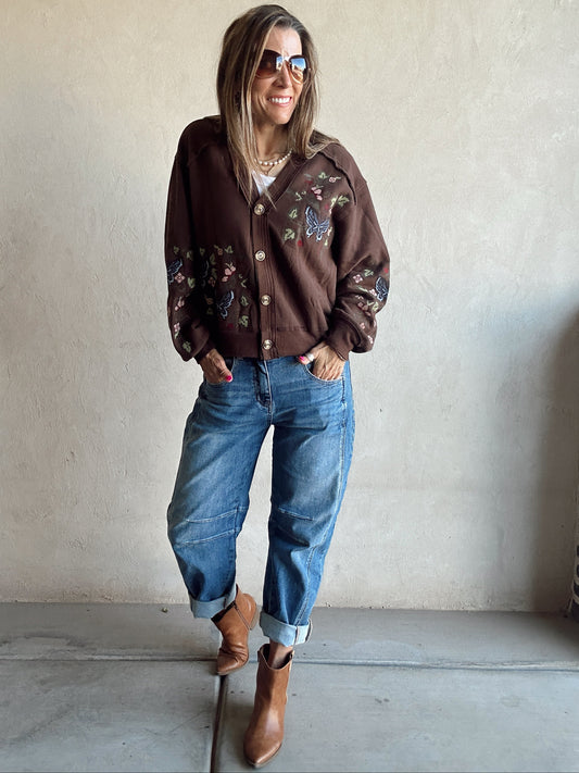 Eileen Cardigan in Chocolate Brown