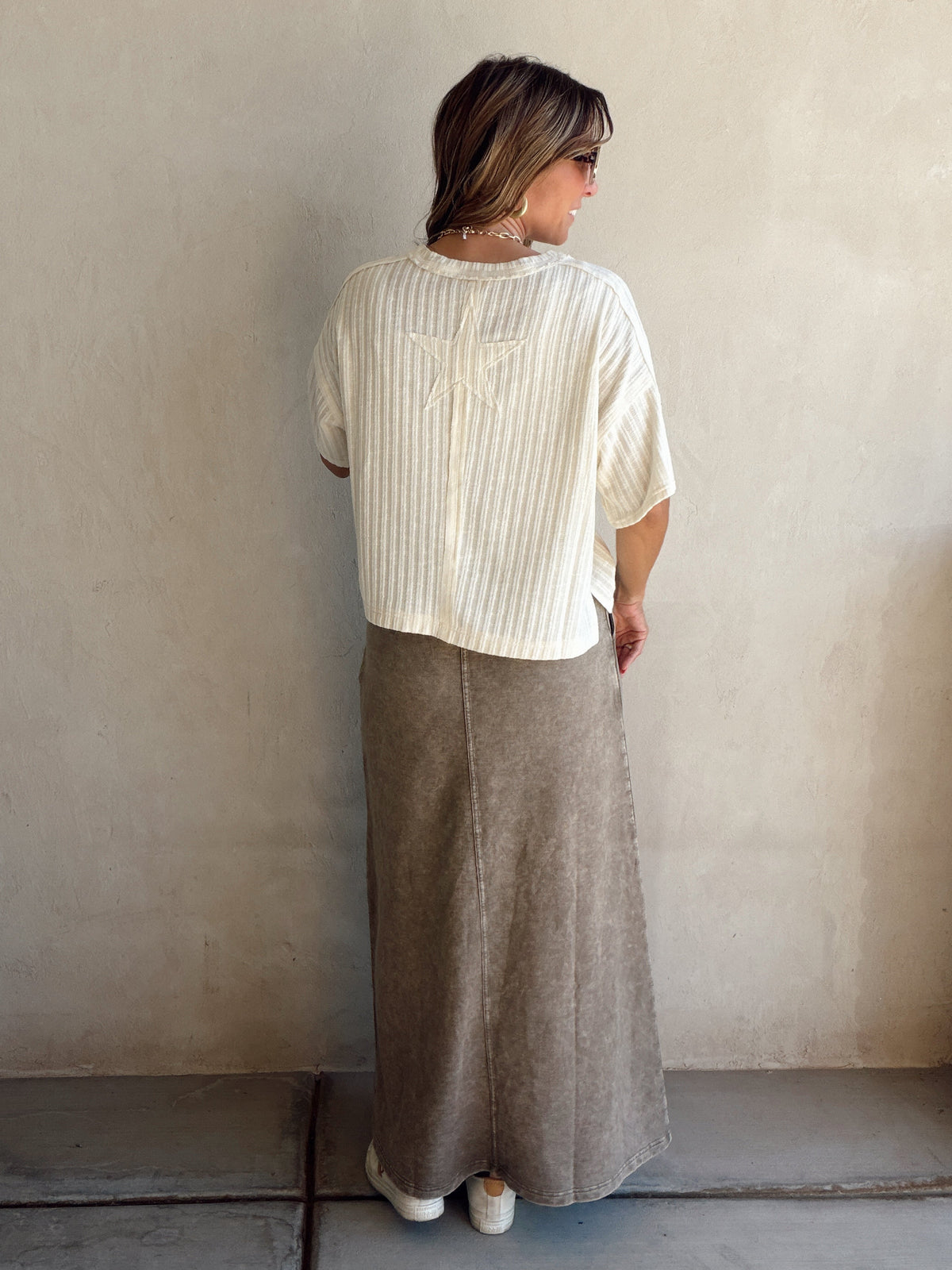 Corey Knit Skirt in Sunfade Mocha