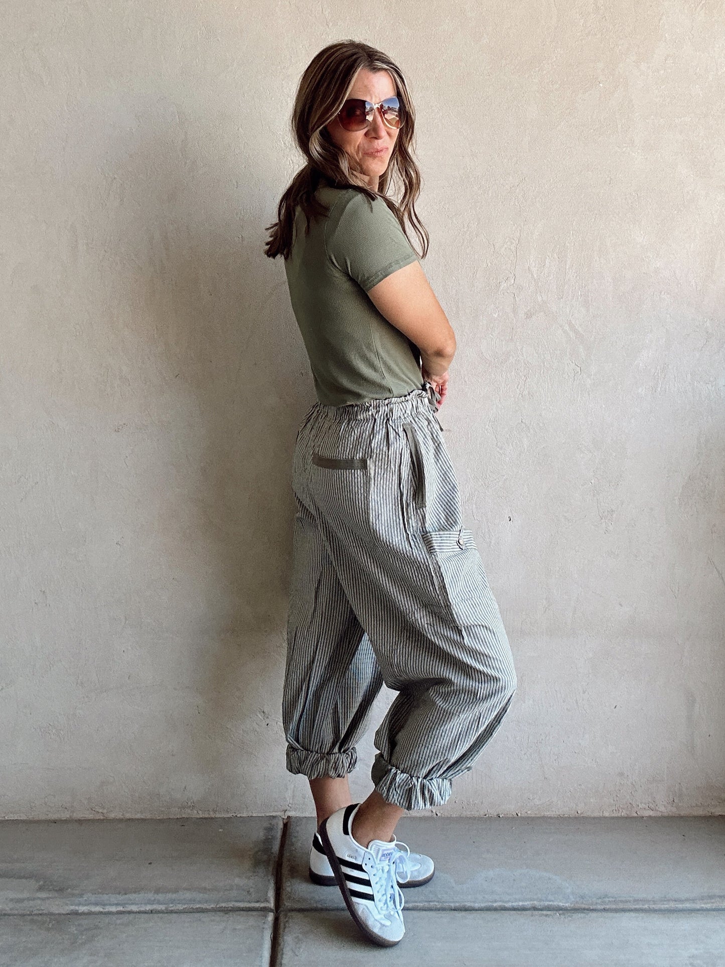 Cambria Pants in Cream, Olive, & Navy