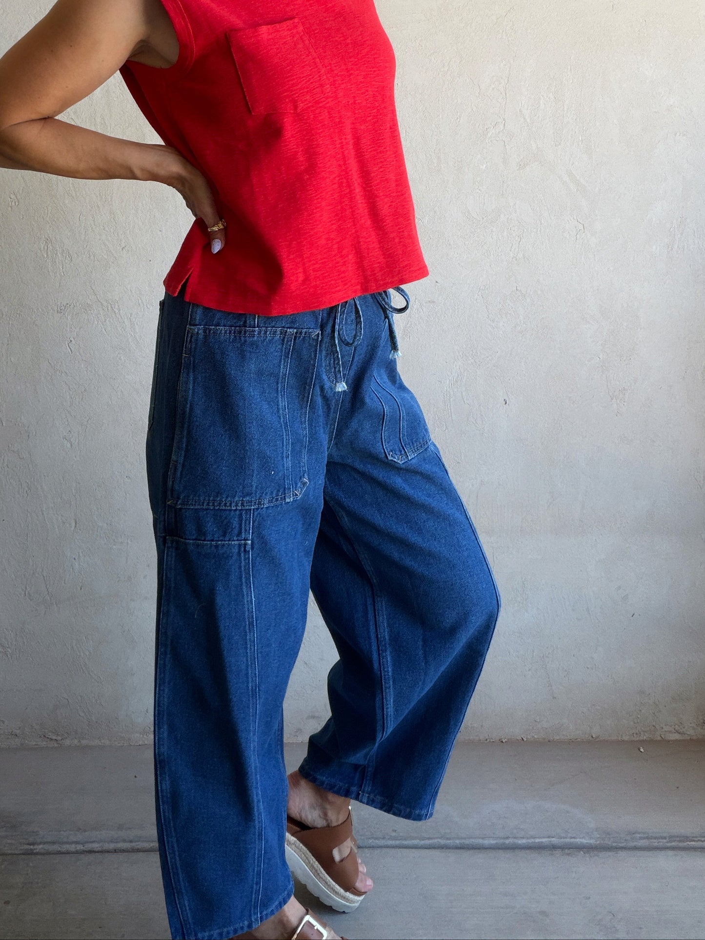 Kira Denim Pants in Dark Wash
