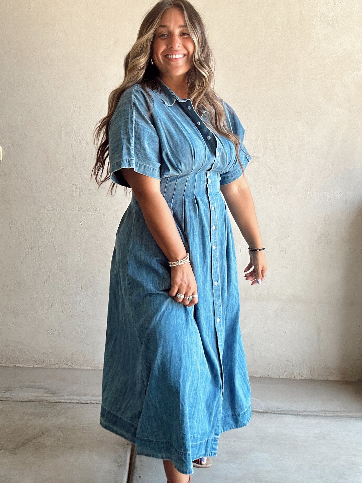Marsha Dress in Denim