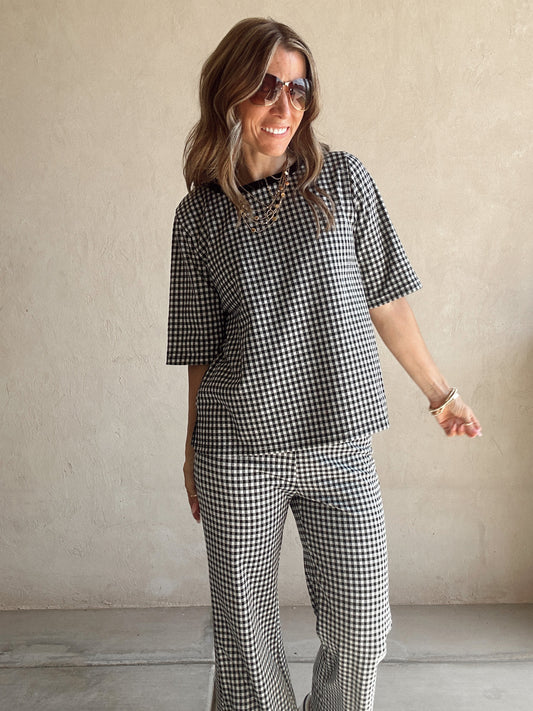 Jenny Knit Set in Black & White