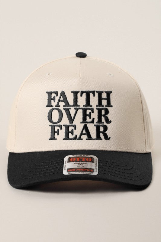 Faith Over Fear Hat in Black