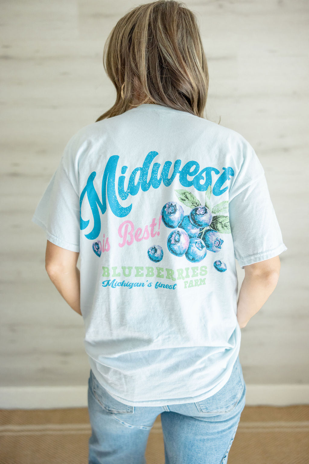 Blueberry Bliss Tee in Sea Breeze
