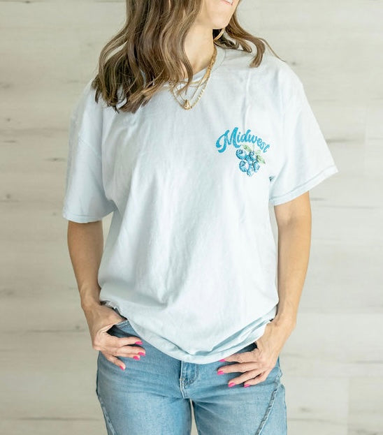 Blueberry Bliss Tee in Sea Breeze