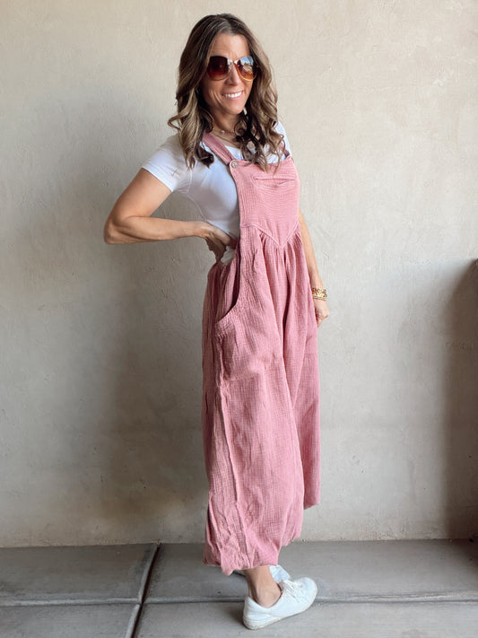 Millie Gauze Jumpsuit in Mauve