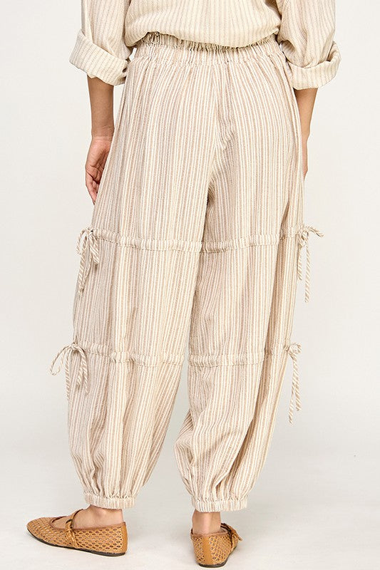 Sara Striped Joggers in Blue or Mocha