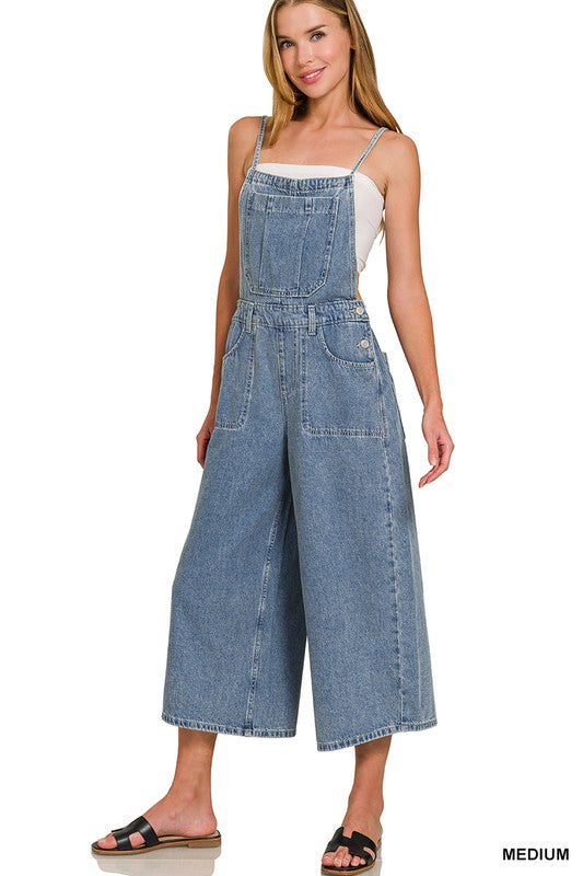 Kayla Overalls in Medium Denim