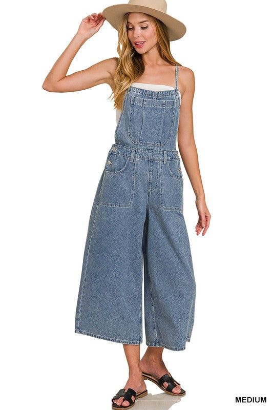 Kayla Overalls in Medium Denim