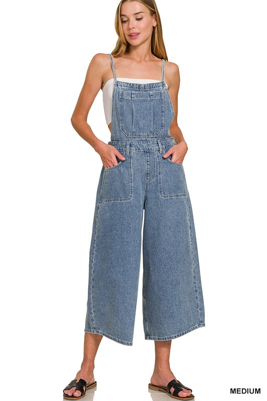 Kayla Overalls in Medium Denim