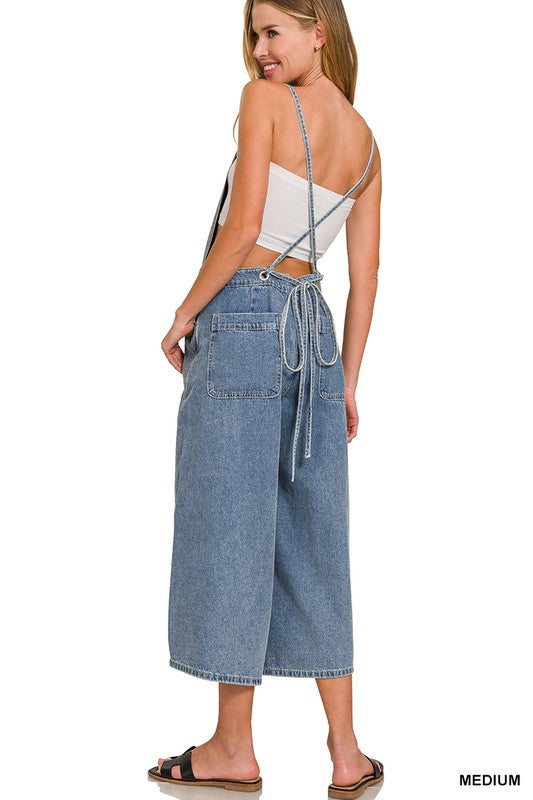 Kayla Overalls in Medium Denim