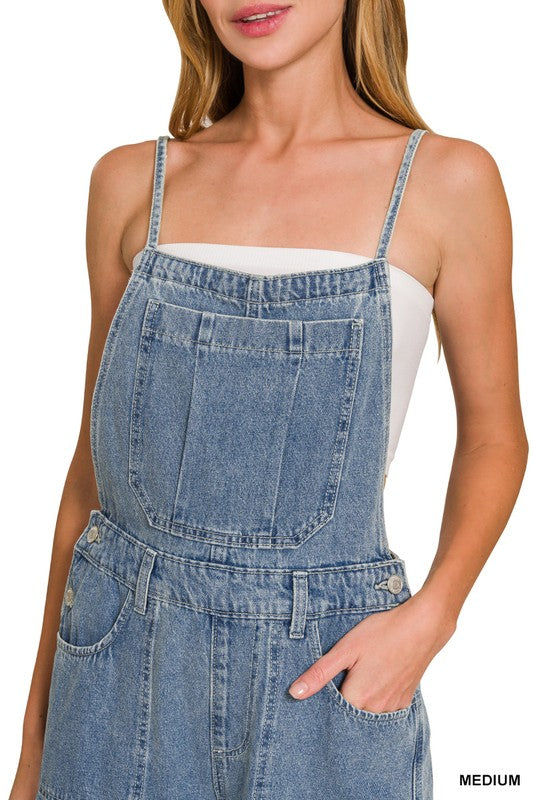 Kayla Overalls in Medium Denim