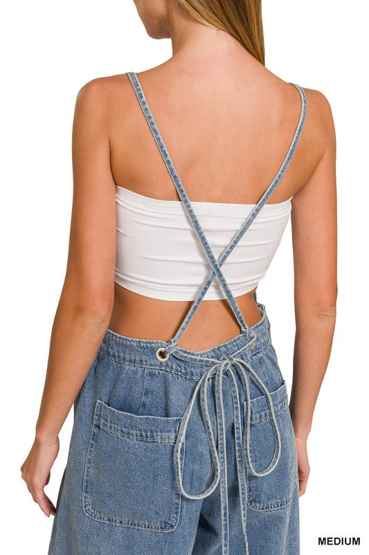 Kayla Overalls in Medium Denim