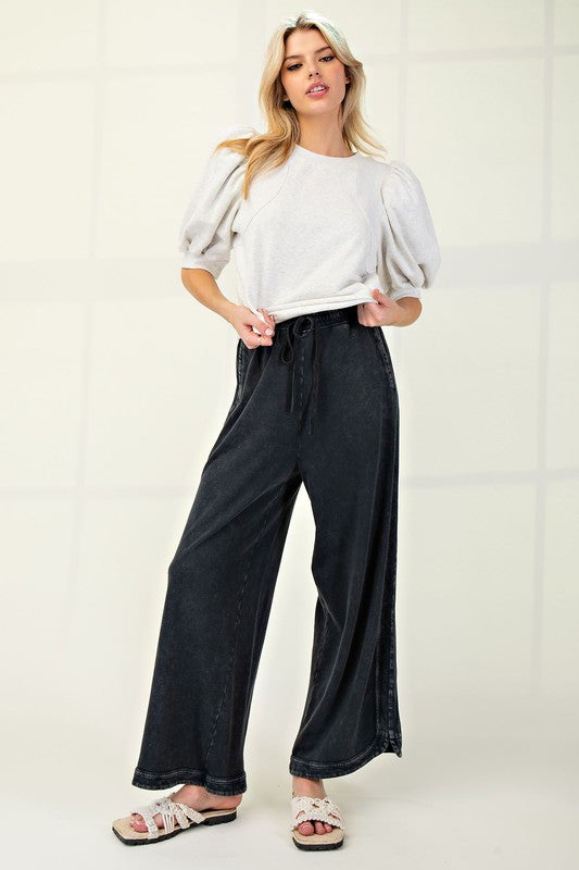 Mittoshop Racer Mineral Wash Pants in Black