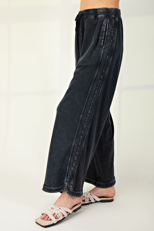 Mittoshop Racer Mineral Wash Pants in Black