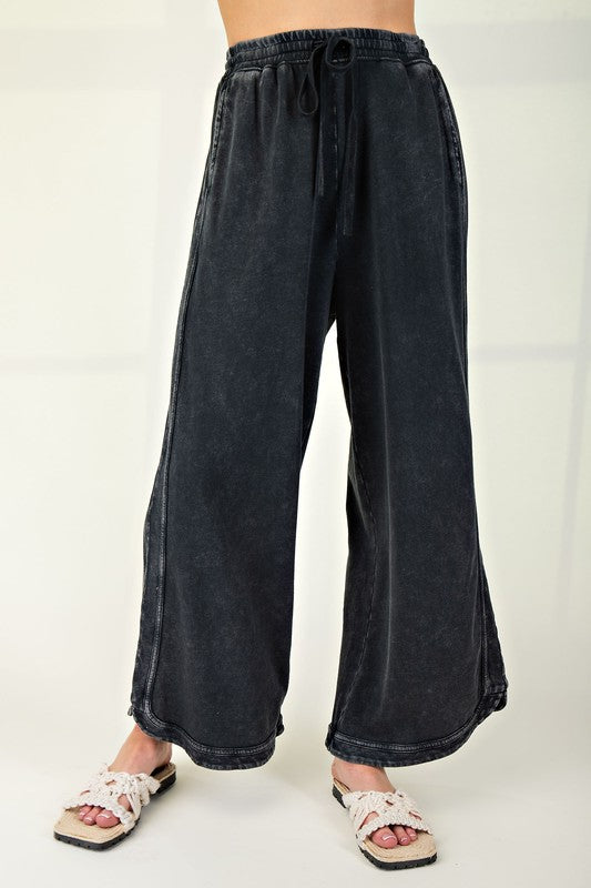 Mittoshop Racer Mineral Wash Pants in Black