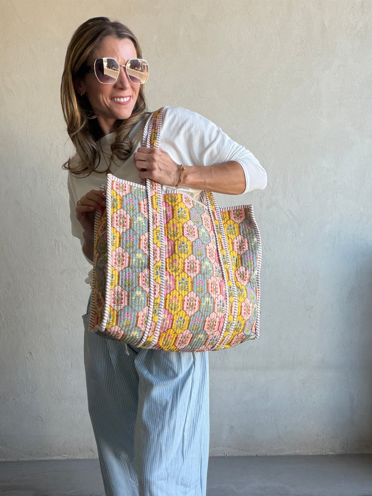 Sofia Quilted Tote Bag