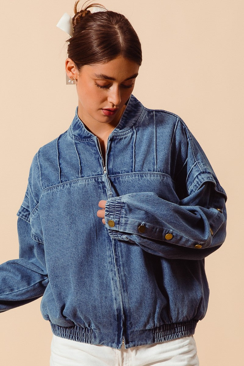 Hallee Denim Jacket in Medium Wash