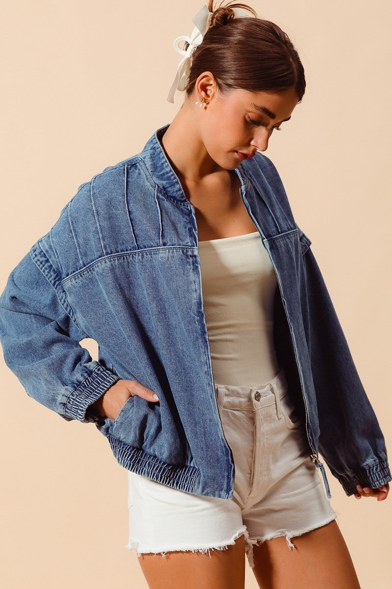 Hallee Denim Jacket in Medium Wash