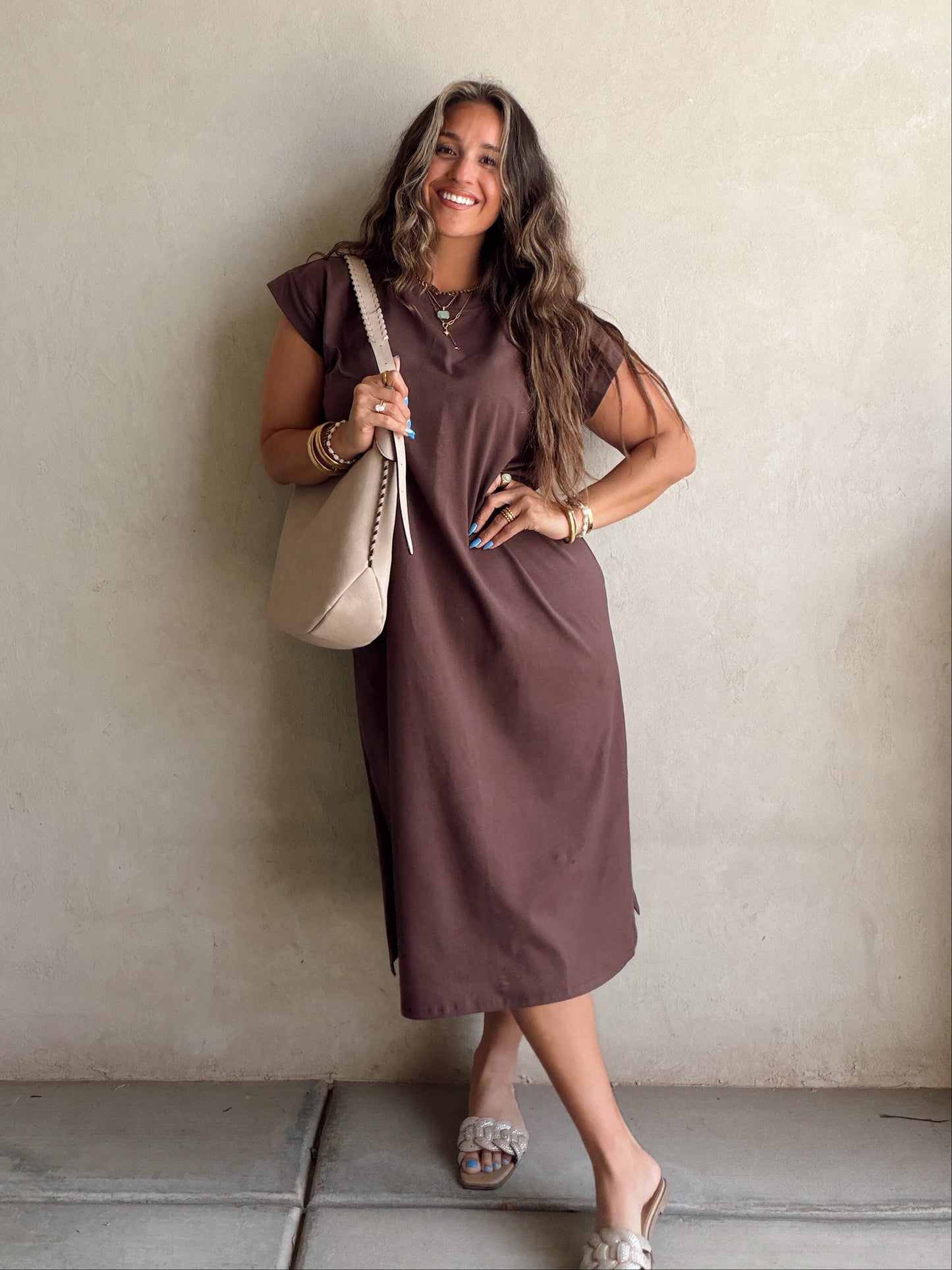 Mindi Dress in Brown