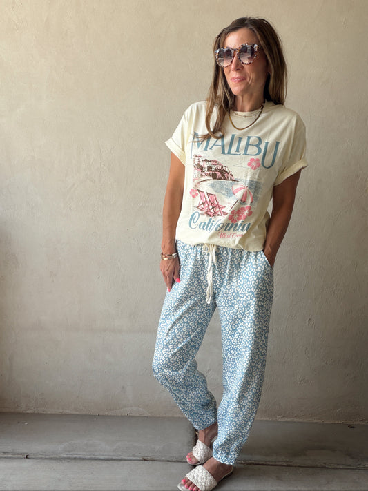 Mallory Pants in Blue & White
