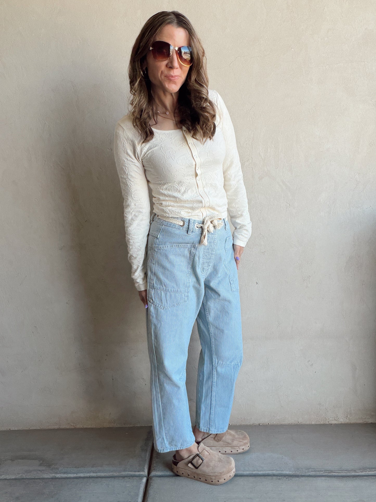 Georgia Striped Barrel Drawstring Pants