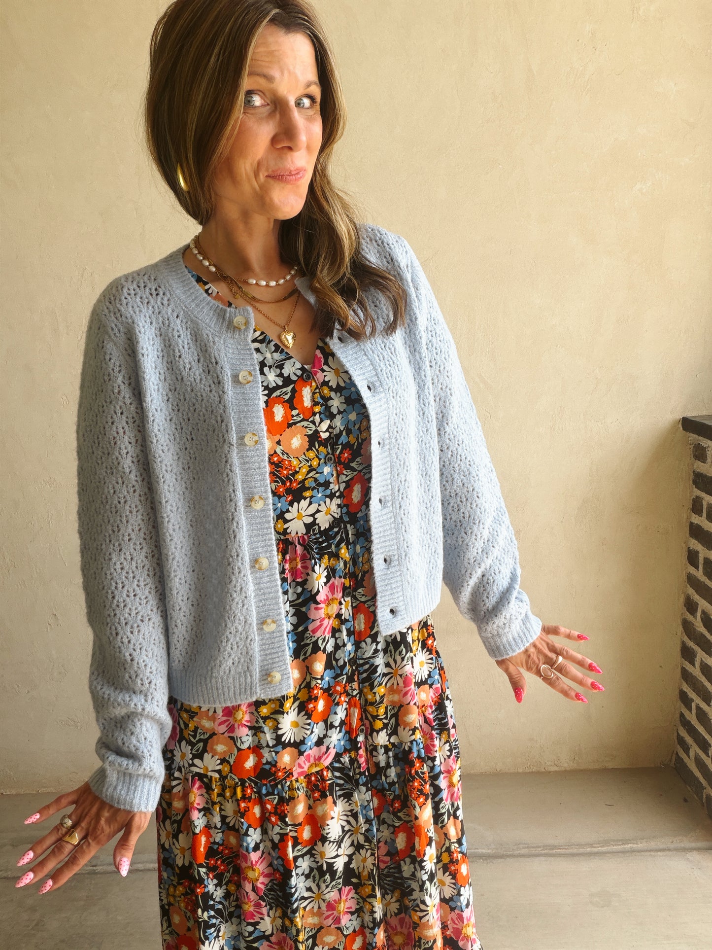 Scout Cardigan in Sky Blue or Ivory