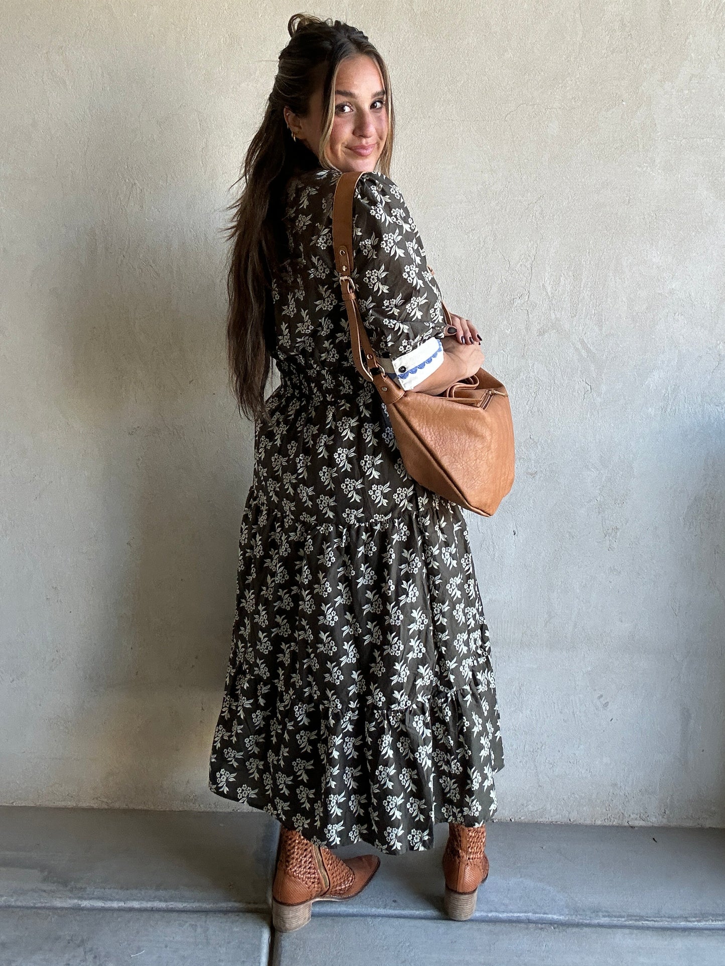 Kate Dress in Mineral Washed Charcoal