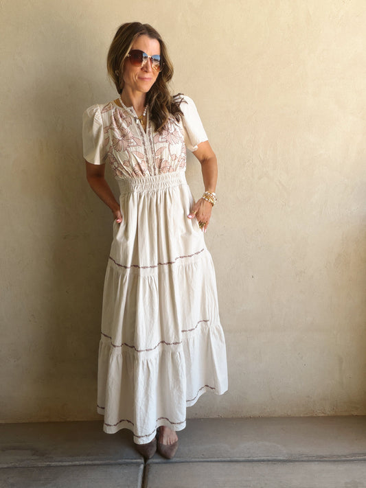 Perry Dress in Oatmeal