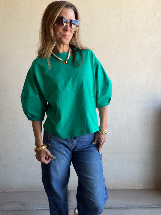 Jenelle Top in Kelly Green