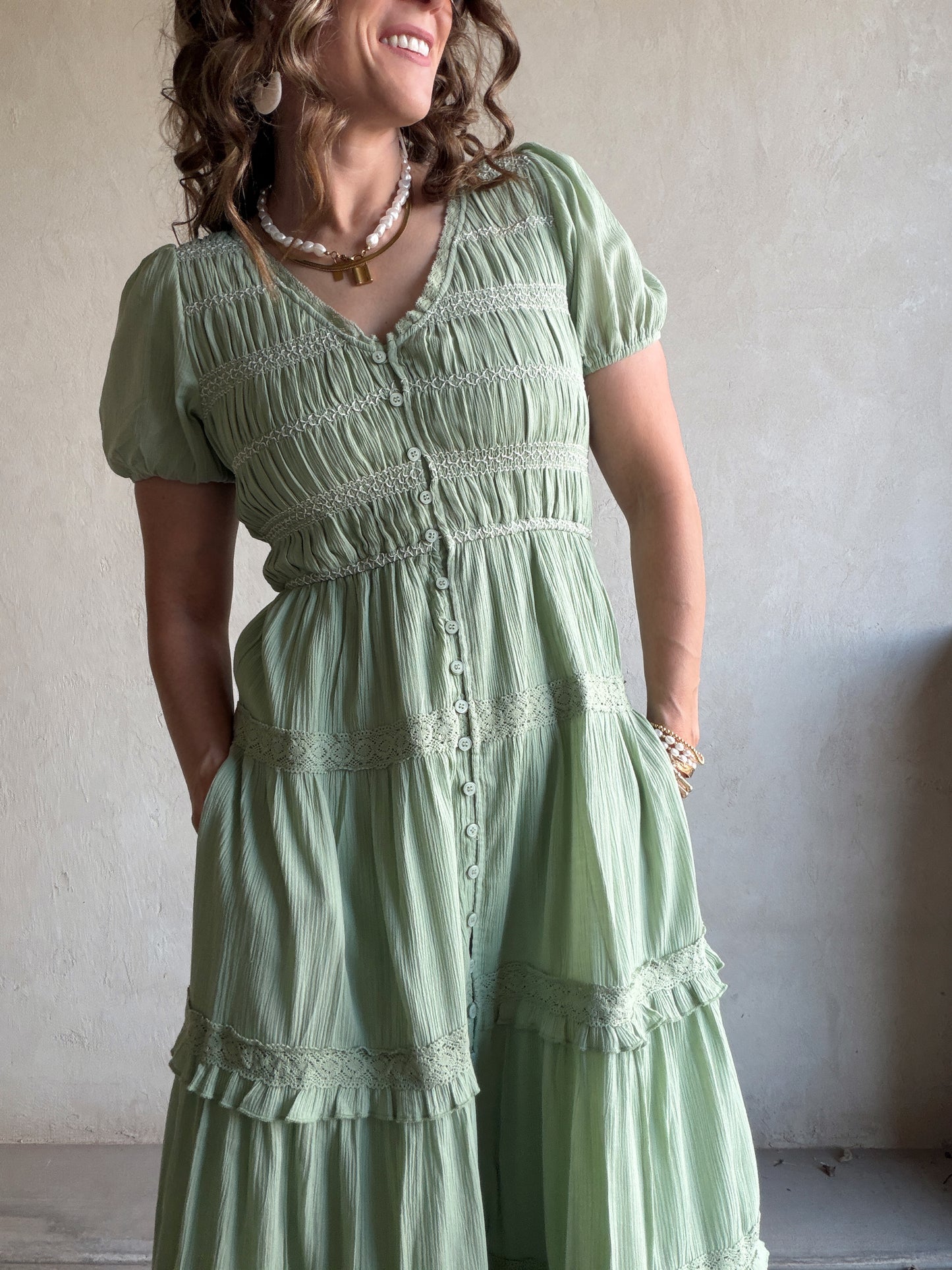 Brandy Dress in Green