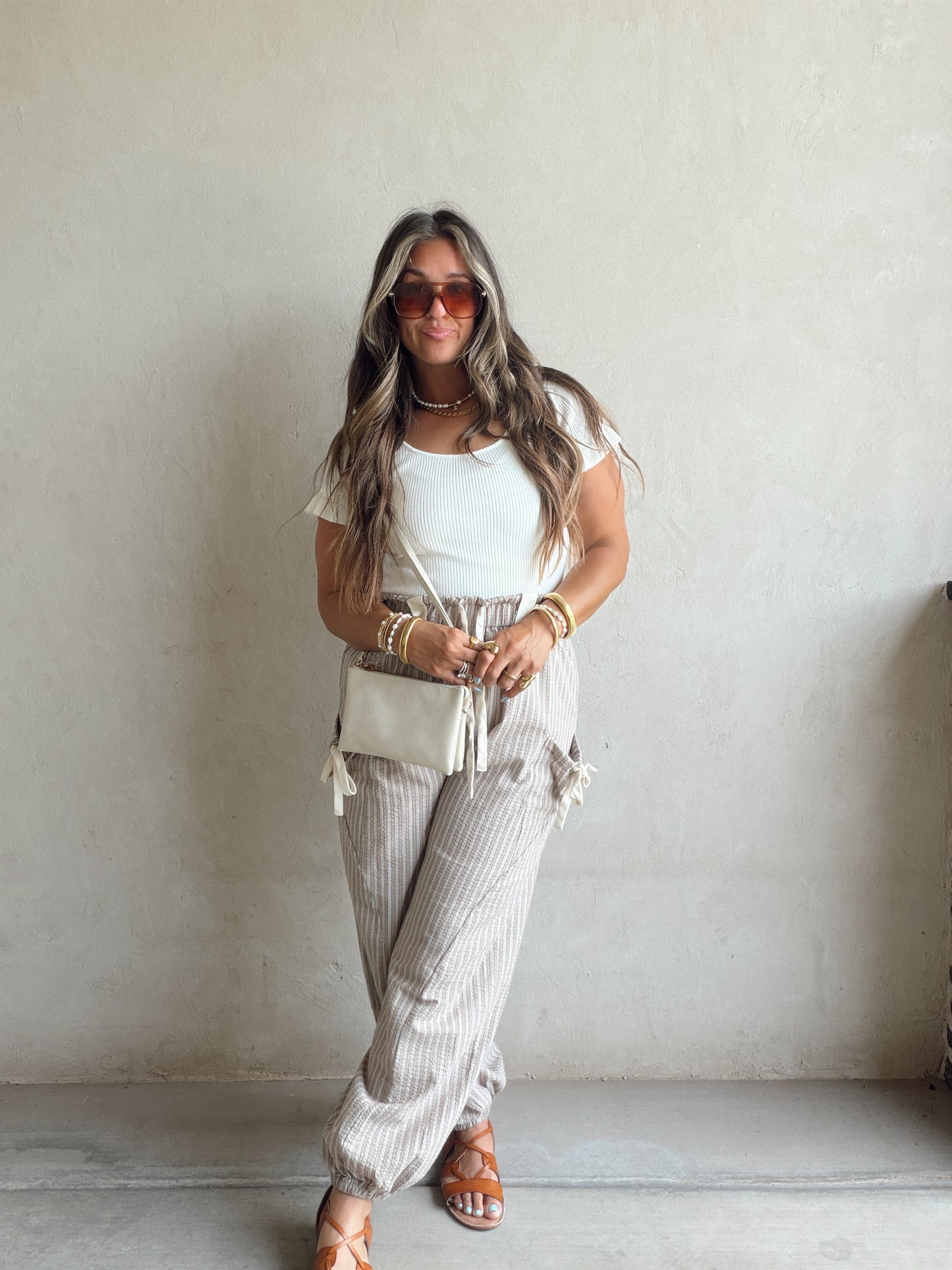 Anna Parachute Pants in Brown