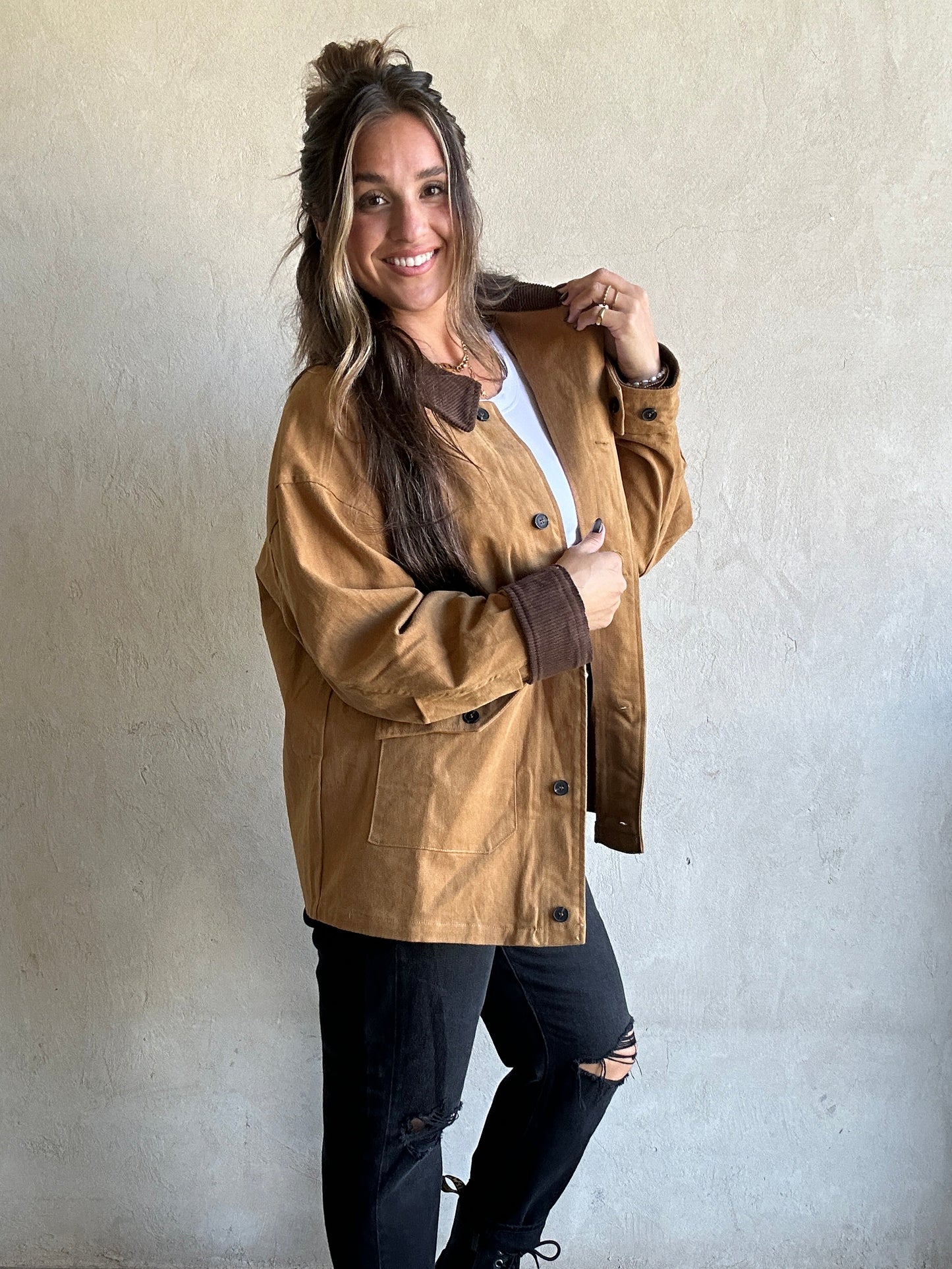 Barn Jacket in Dark Camel