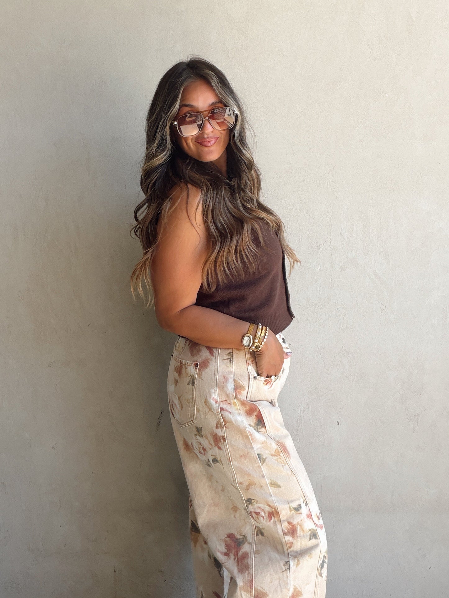 Amanda Vest in Chocolate Brown