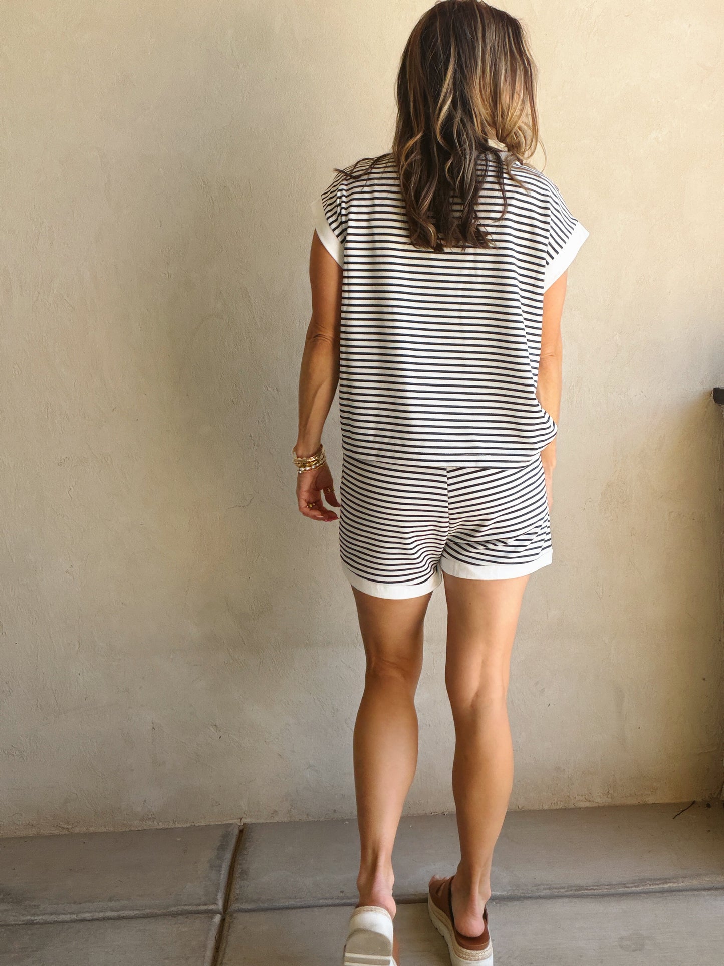 Gentry Striped Set in Navy
