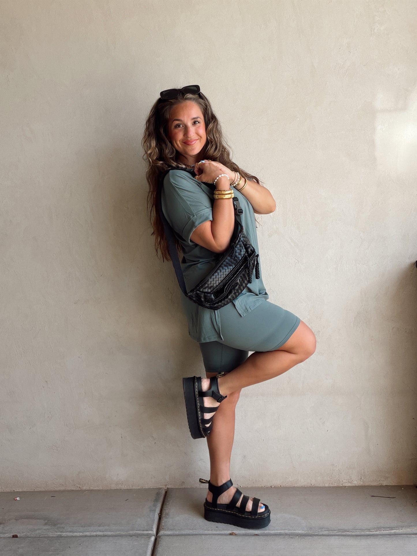 Jillian Heavenly Biker Set in Jade