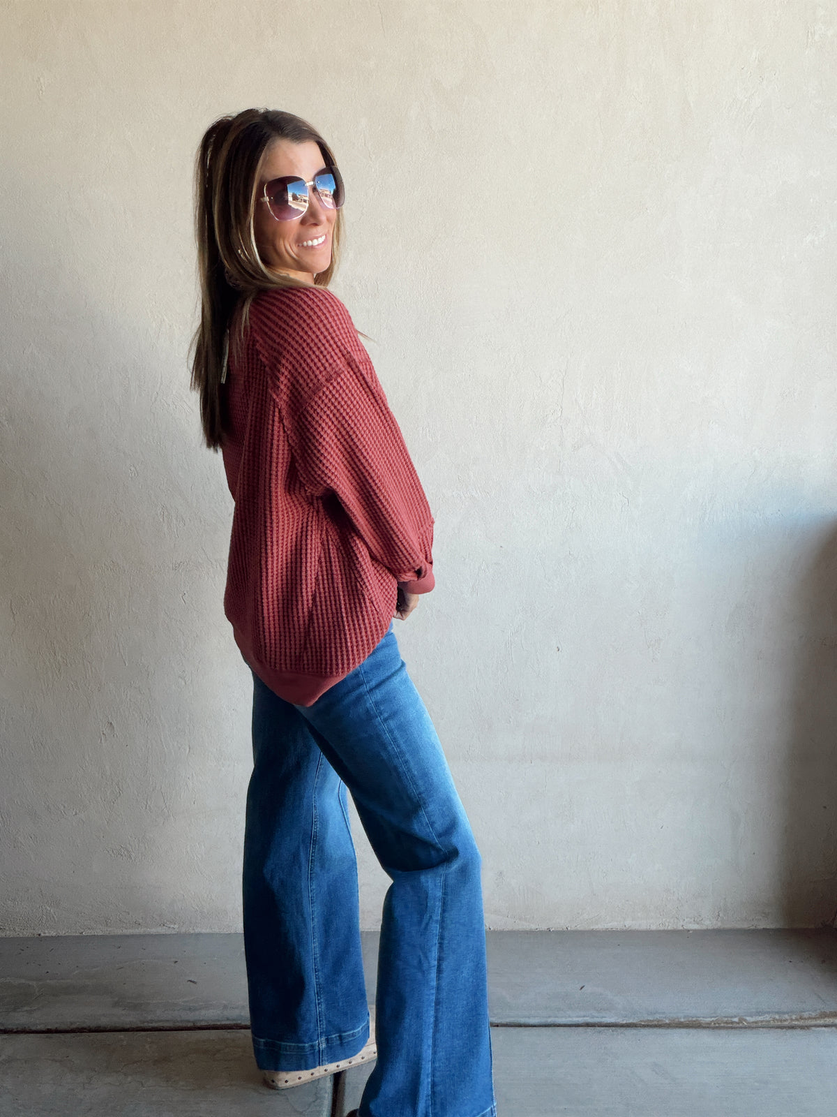 Adalyn Pullover in Burgundy