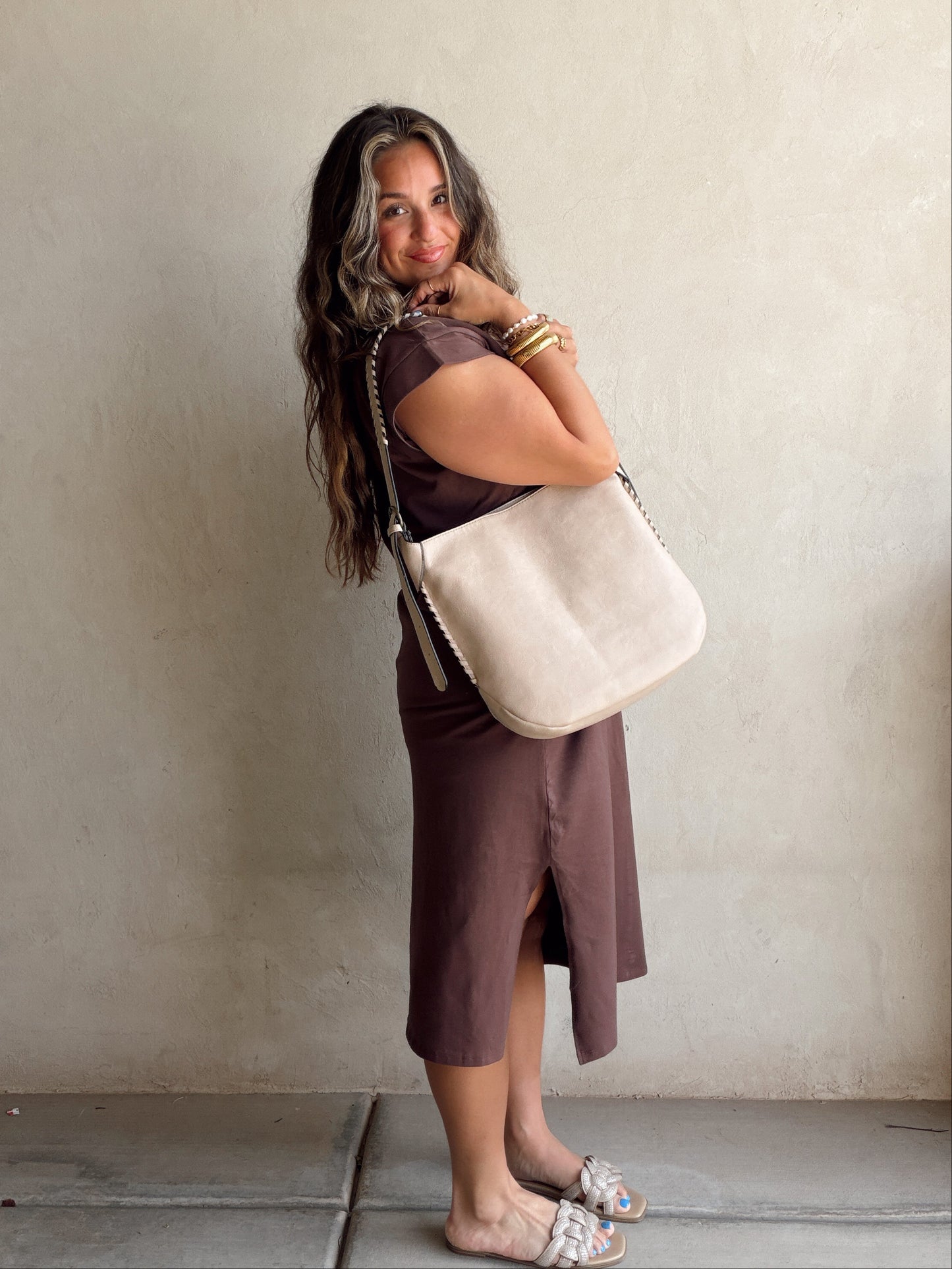 Mindi Dress in Brown