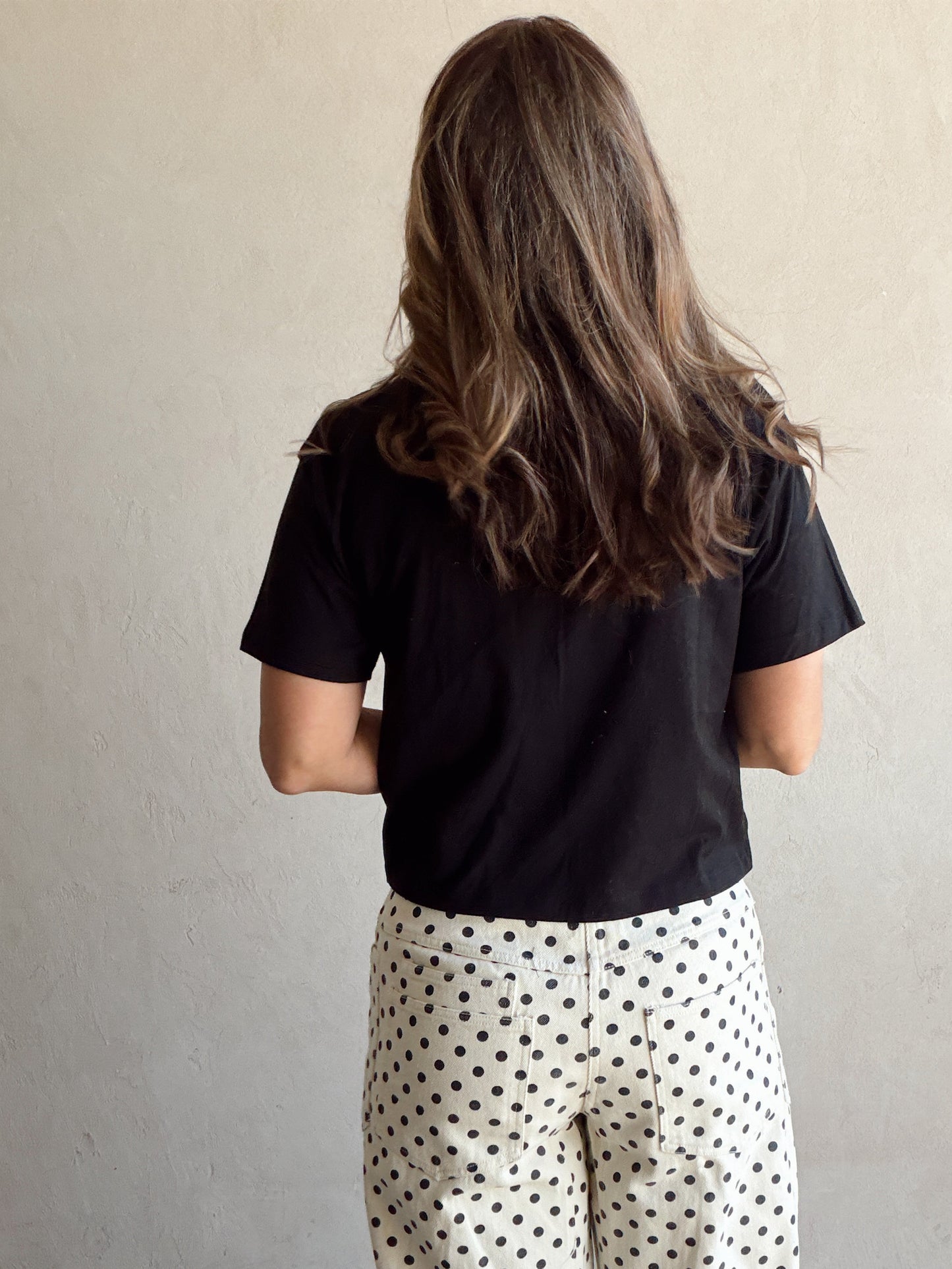 Ashley Cotton Tee in Black